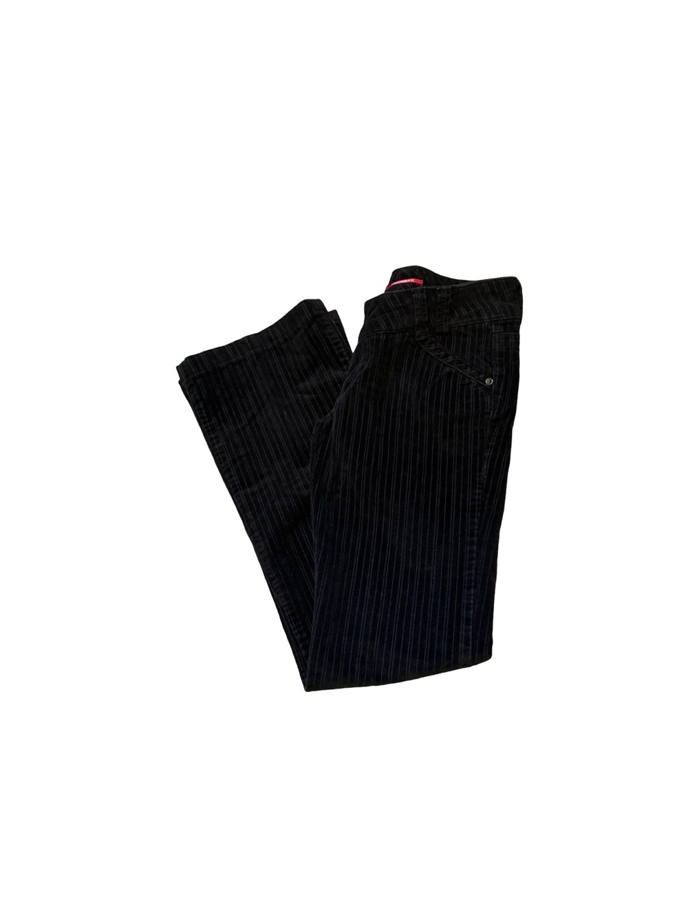 UNIONBAY Women's Black Pinstripe Boot Cut Corduroy Pants